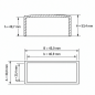 Embout extérieur rectangulaire plat 40,9x25,4 mm coiffe EMFA GmbH