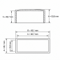 Embout extérieur rectangulaire plat 40,7x30,6 mm coiffe EMFA GmbH