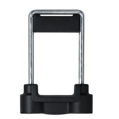 Support de fixation pour panneaux rigides avec étrier 50x80 mm Noir
