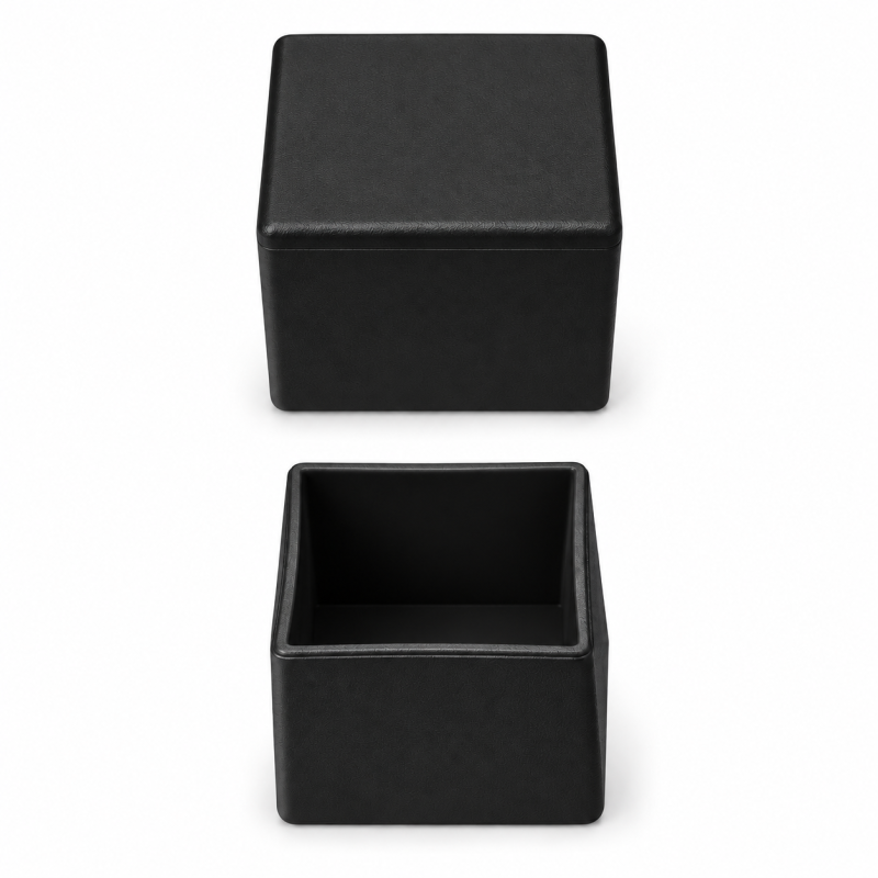 Embout extérieur carré plat 29,6x29,6 mm Noir