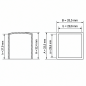 Embout extérieur carré plat 29,6x29,6 mm capuchon EMFA GmbH