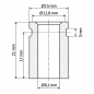Douille pour ressort de relevage 15x21x8,1 mm bague EMFA GmbH