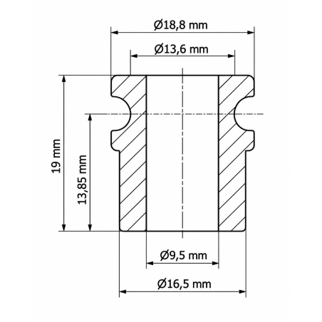 Douille pour ressort de relevage 18,8x19x9,5 mm bague EMFA GmbH