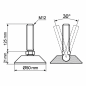 Pied de mise à niveau articulé Ø50 M12x125 - FI50 vérin EMFA GmbH
