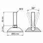 Pied de mise à niveau articulé Ø50 M12x40 - FI50 vérin EMFA GmbH