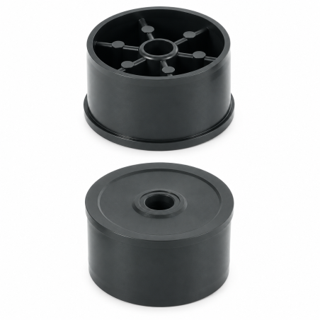 Bouchon à frapper avec écrou pour tube rond 40 mm M8 Noir Bouchon à frapper avec écrou pour tube rond 40 mm M8 insert taraudé EMFA GmbH