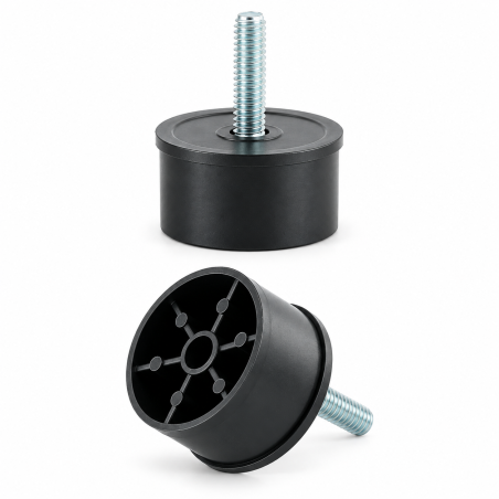 Bouchon à frapper avec tige filetée pour tube rond 40 mm M8x33 Noir Bouchon à frapper avec tige filetée pour tube rond 40 mm M8x33 insert fileté EMFA GmbH